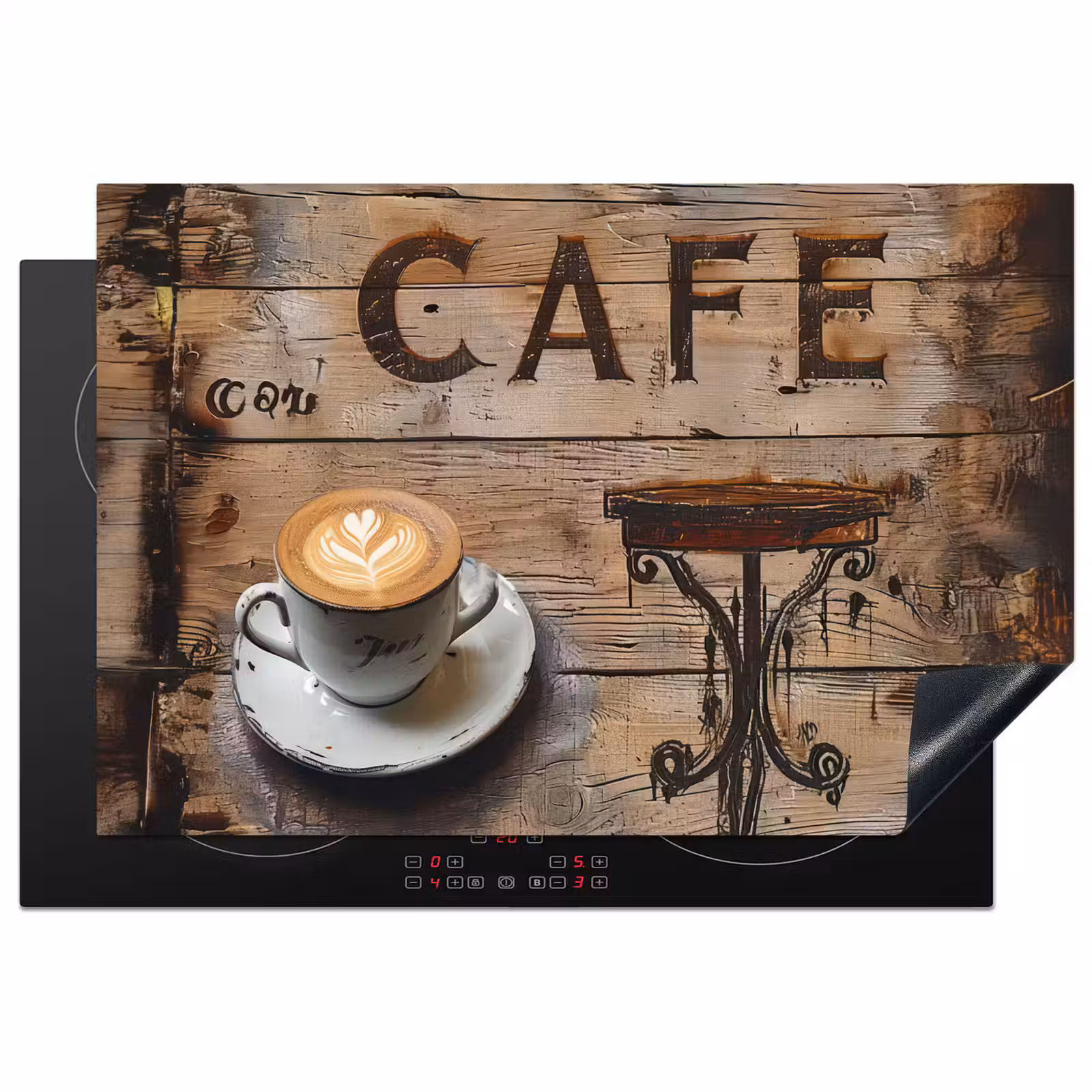 Inductie beschermer - Artistiek Koffie Moment — 1