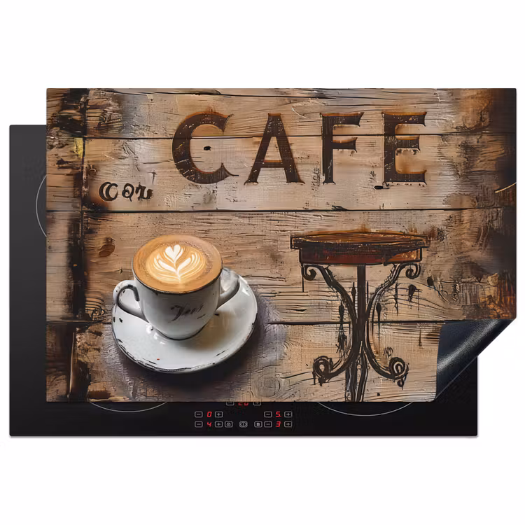 Inductie beschermer - Artistiek Koffie Moment — 1