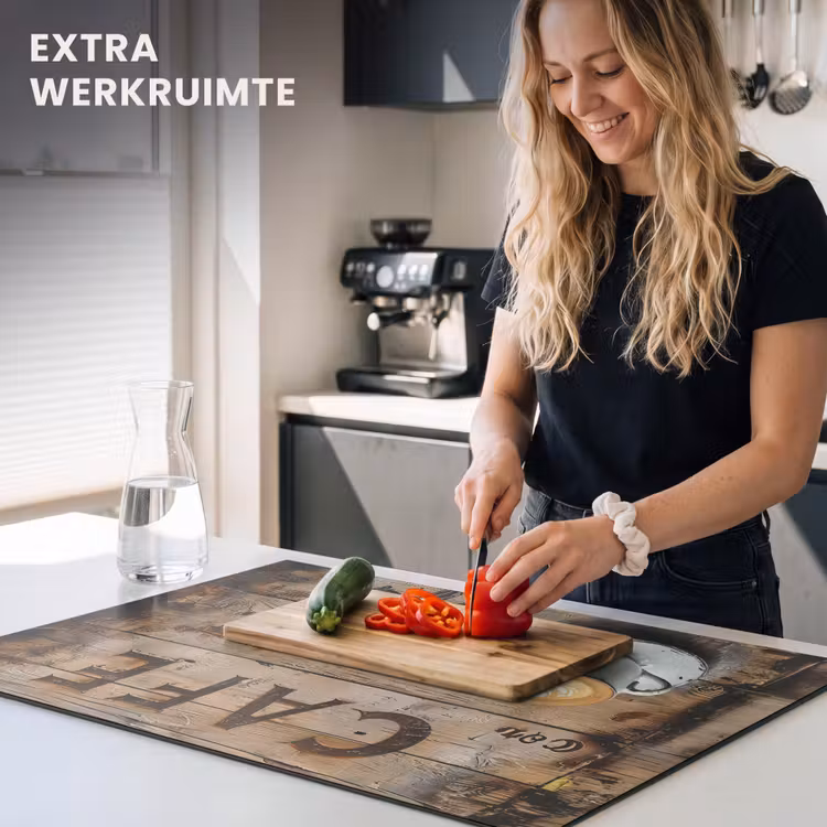 Inductie beschermer - Artistiek Koffie Moment — 4