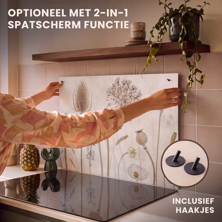 Inductie beschermer - Botanische Elegance in Sepia — 10
