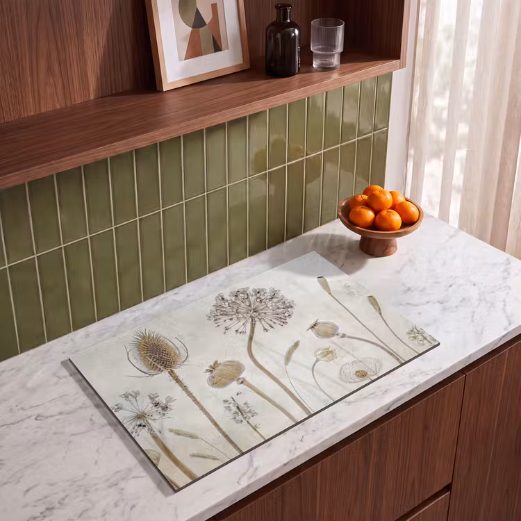 Inductie beschermer - Botanische Elegance in Sepia — 8