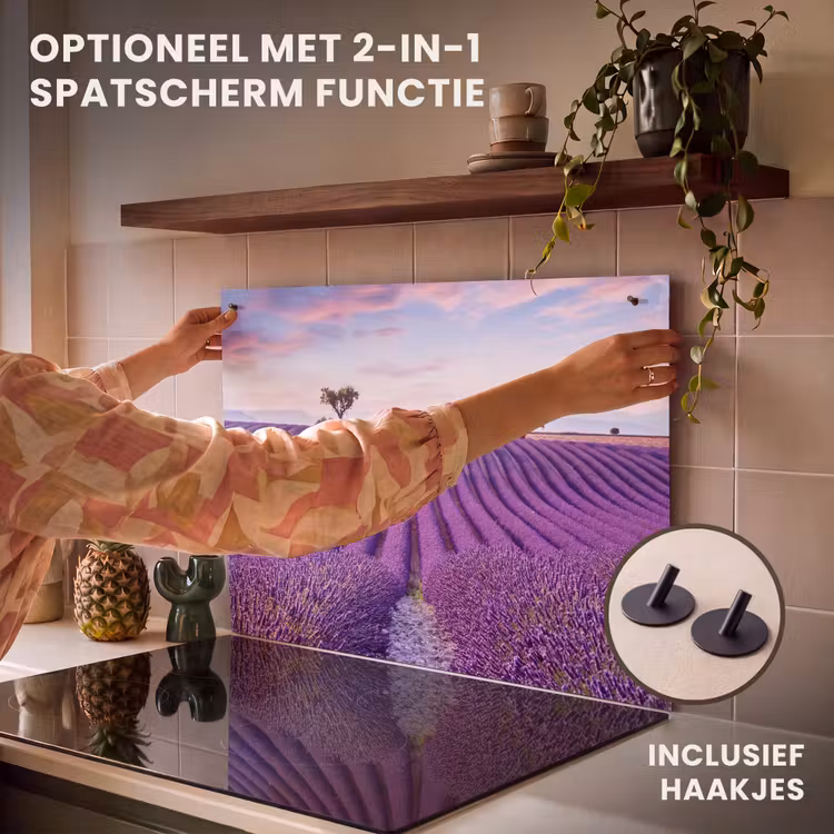 Inductie beschermer - Lavendellijnenspel bij Schemerlicht — 10