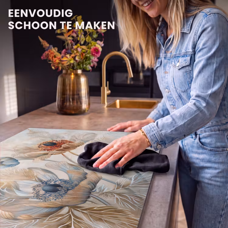 Inductie beschermer - Bloemen - Beige - Modern - Illustratie — 6