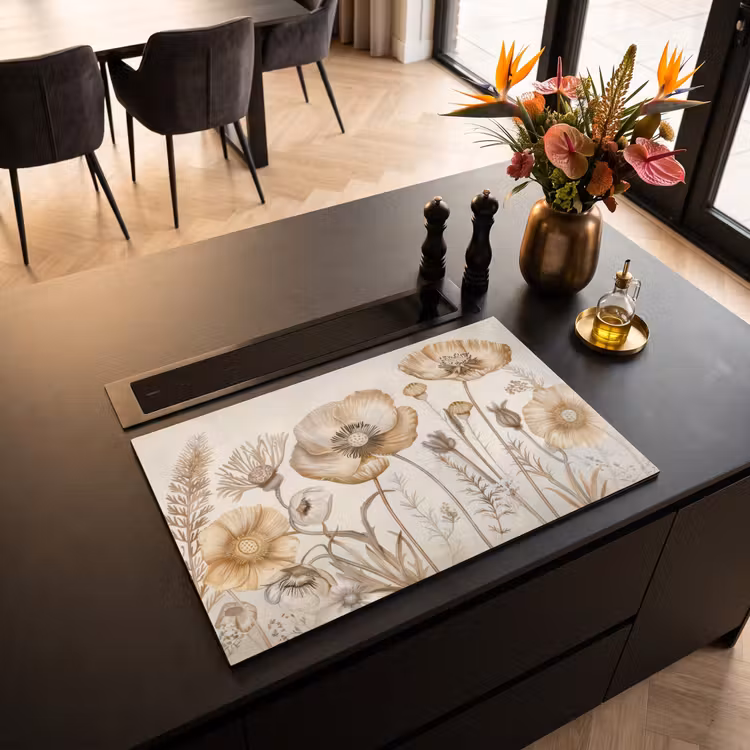 Inductie beschermer - Bloemen - Beige - Natuur - Illustratie — 5