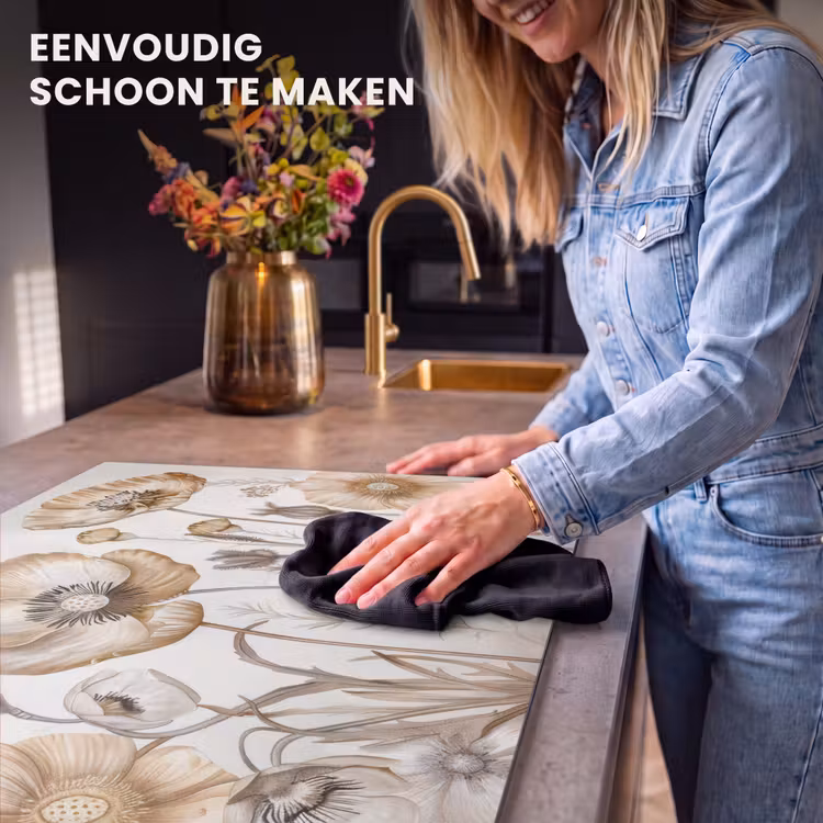 Inductie beschermer - Bloemen - Beige - Natuur - Illustratie — 6