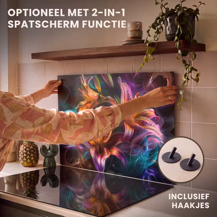 Inductie beschermer - Levendige Lelies in Lichtspektakel — 10