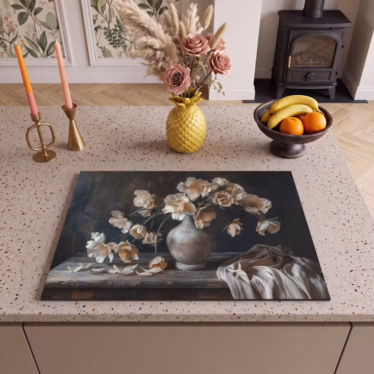 Inductie beschermer - Bloemen - Vaas - Kunst - Stilleven — 2