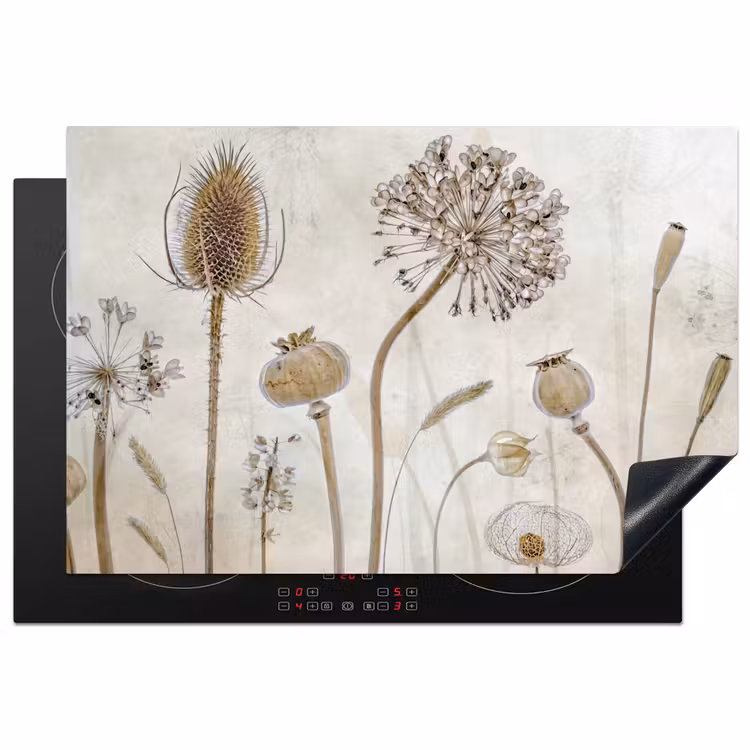 Inductie beschermer - Botanische Elegance in Sepia — 1