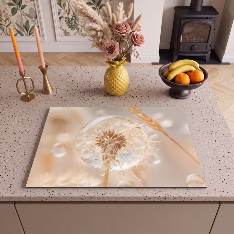 Inductie beschermer - Paardenbloem - Water - Natuur - Stilleven - Modern — 2