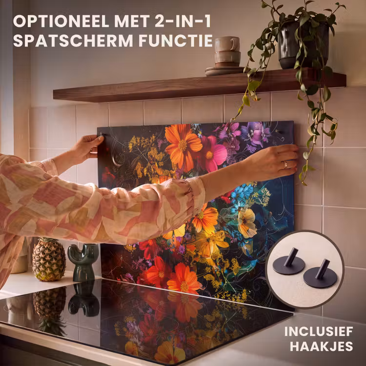 Inductie beschermer - Nachtelijke Bloemenpracht — 10