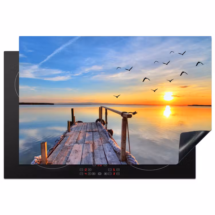 Inductie beschermer - Ochtendvlucht boven het Meer — 1