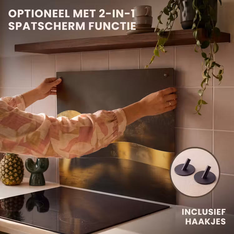 Inductie beschermer - Golven van Goud en Schaduw — 10