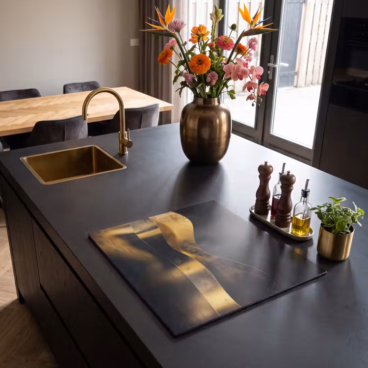Inductie beschermer - Golven van Goud en Schaduw — 5