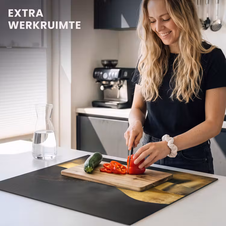 Inductie beschermer - Golven van Goud en Schaduw — 4