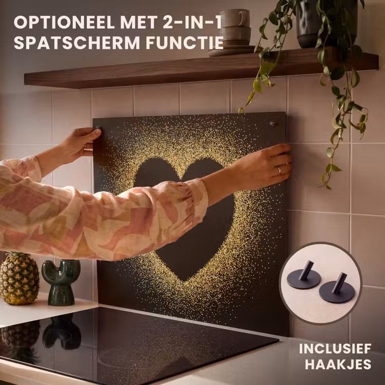 Inductie beschermer - Hart van goudstof — 10