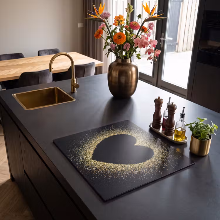 Inductie beschermer - Hart van goudstof — 5