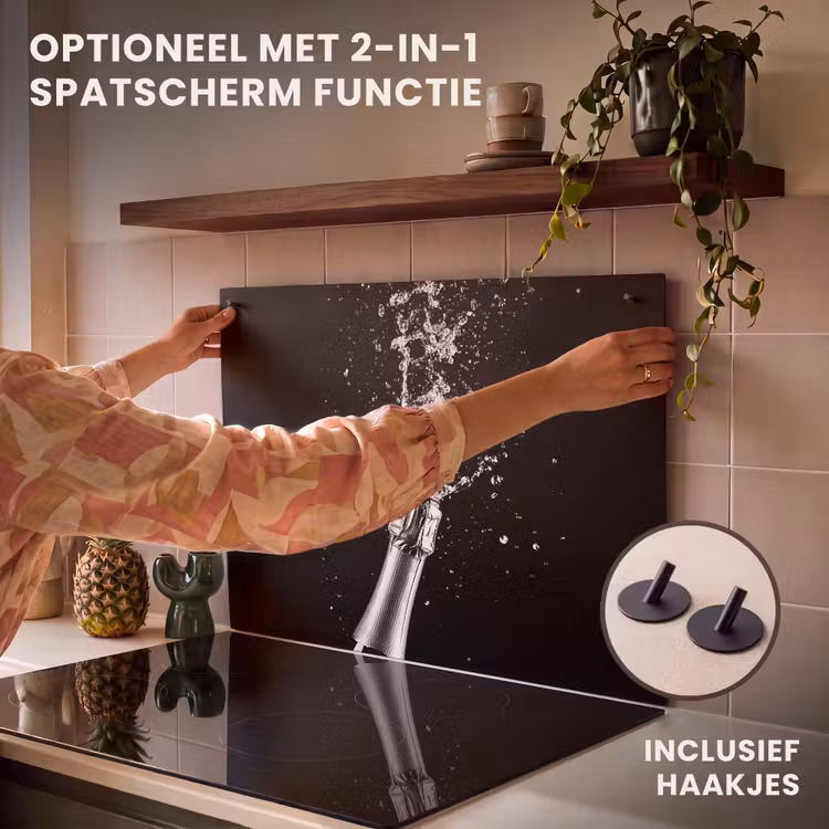 Inductie beschermer - Champagne - Zwart - Spetters - Popping — 10