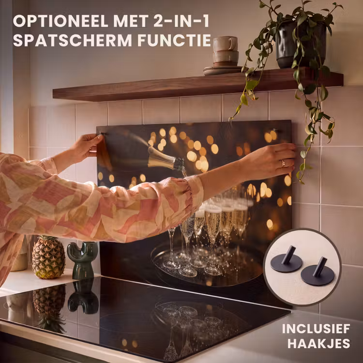 Inductie beschermer - Lichtjes - Champagne - Glazen — 10