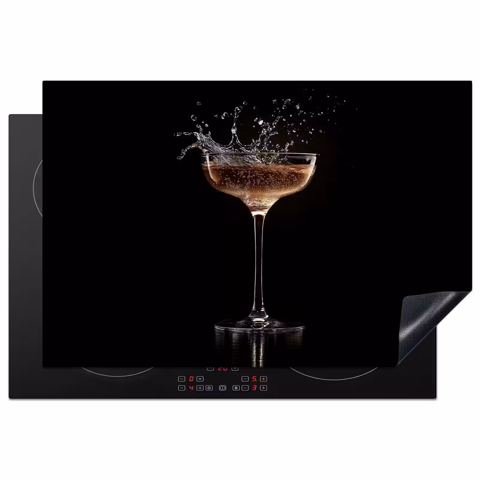Inductie beschermer - Cocktail - Zwart - Spetters - Glas — 1