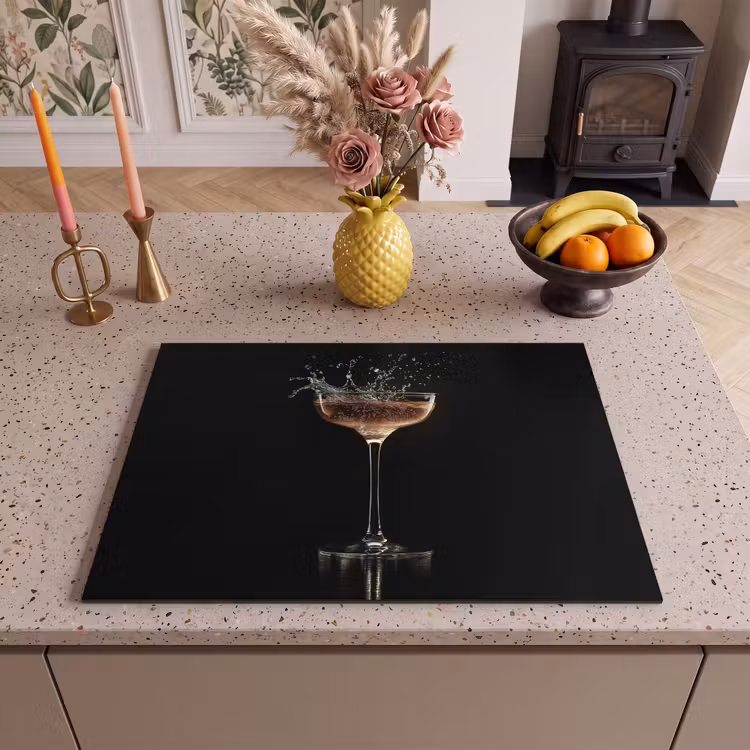 Inductie beschermer - Cocktail - Zwart - Spetters - Glas — 2
