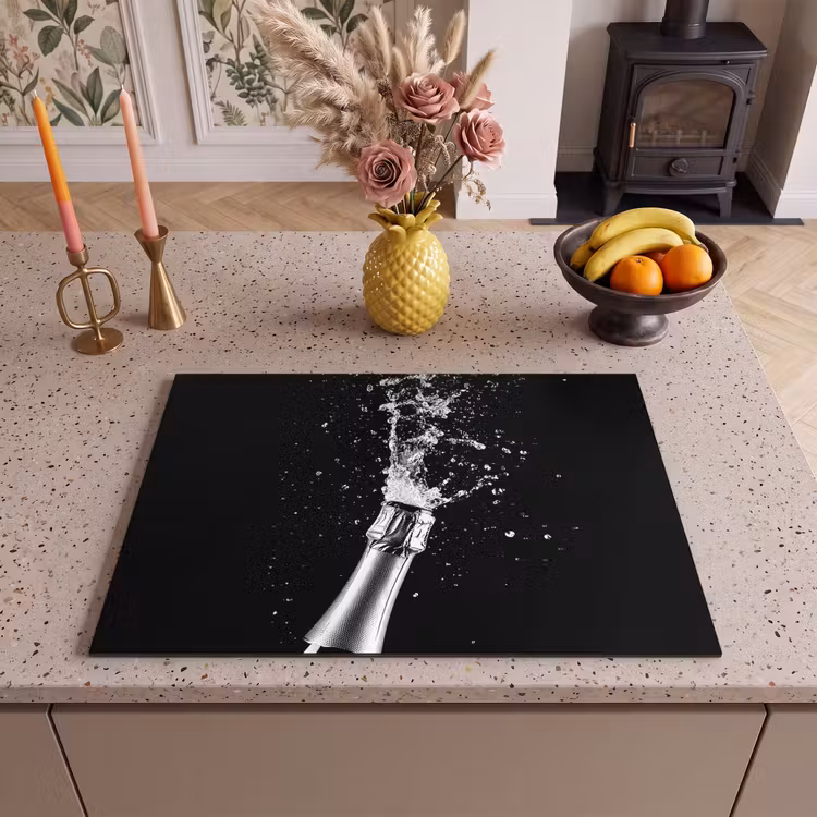 Inductie beschermer - Champagne - Zwart - Spetters - Popping — 2