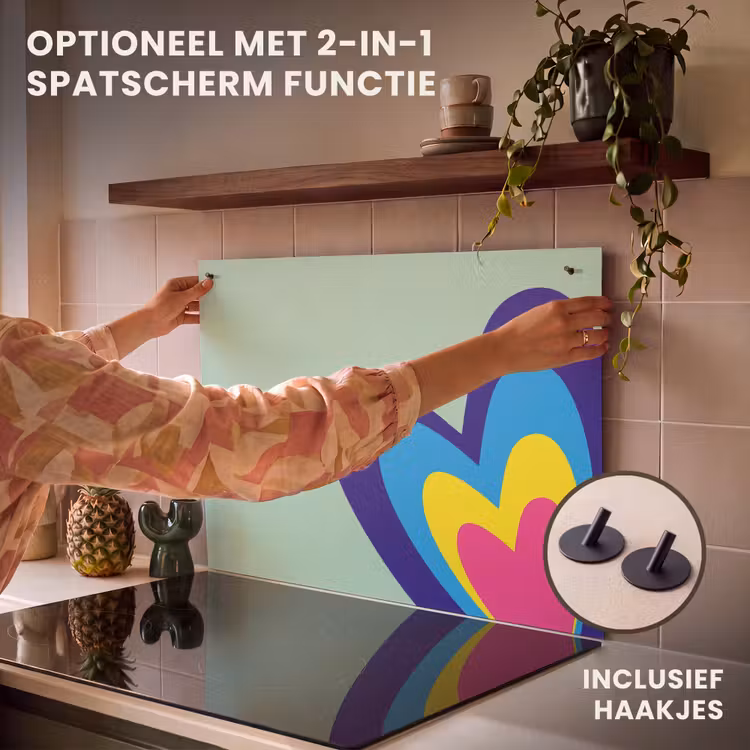 Inductie beschermer - Hartjes - Kleurrijk - Valentijn — 10