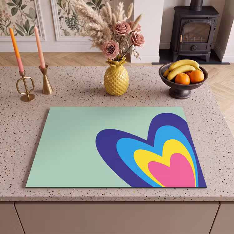 Inductie beschermer - Hartjes - Kleurrijk - Valentijn — 2