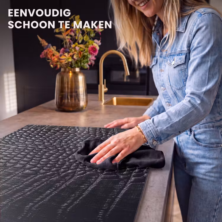 Inductie beschermer - Krokodillenhuid in Monochroom — 6