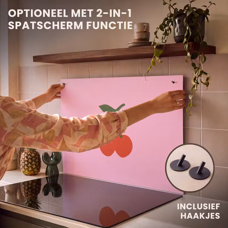 Inductie beschermer - Kersen - Roze - Illustratie — 10