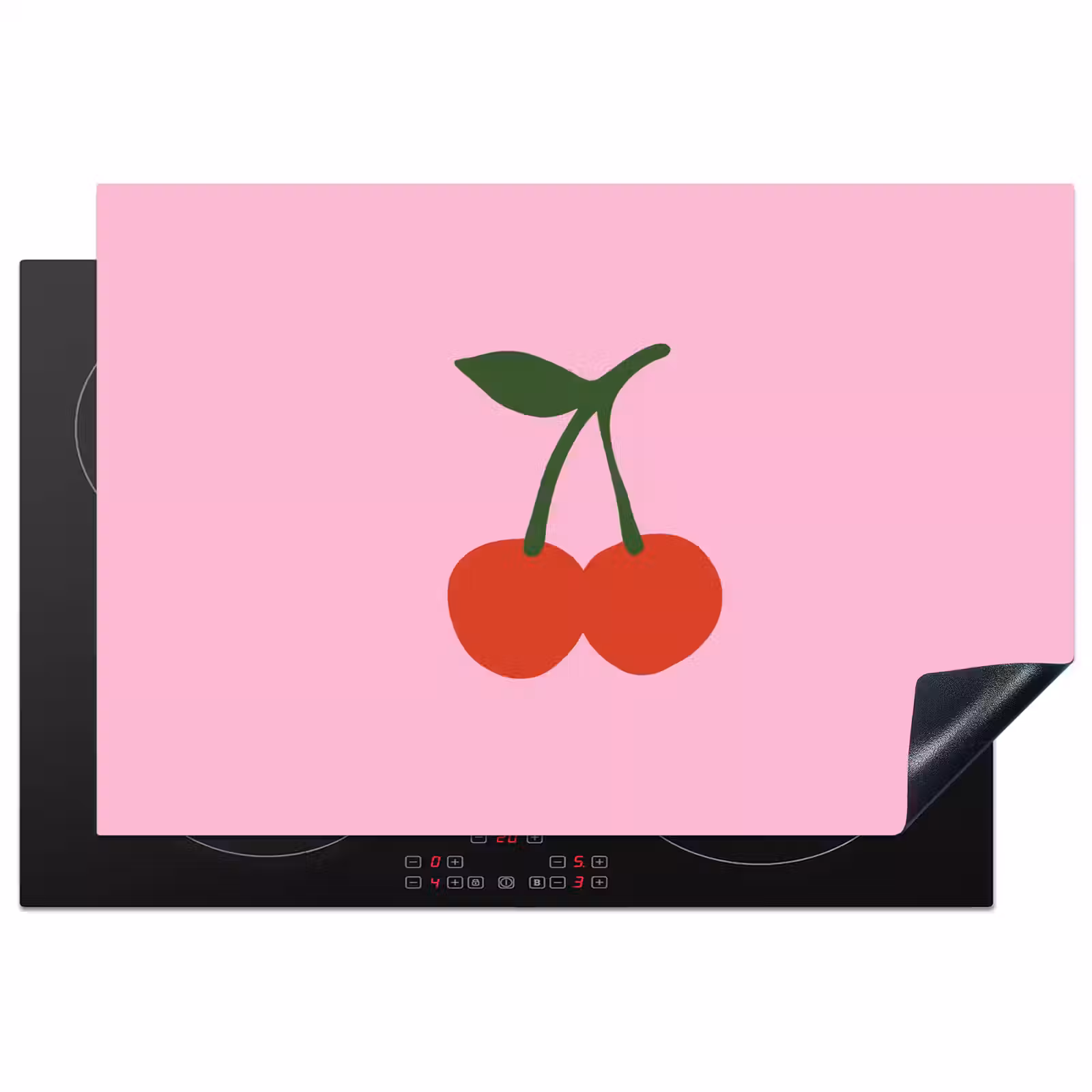 Inductie beschermer - Kersen - Roze - Illustratie — 1