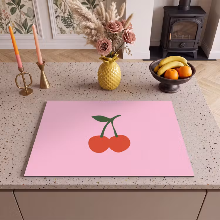 Inductie beschermer - Kersen - Roze - Illustratie — 2