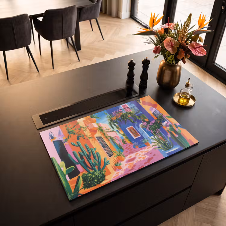 Inductie beschermer - Geel - Blauw - Oranje - Huis — 5