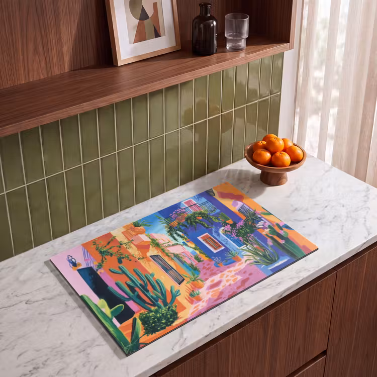 Inductie beschermer - Geel - Blauw - Oranje - Huis — 8