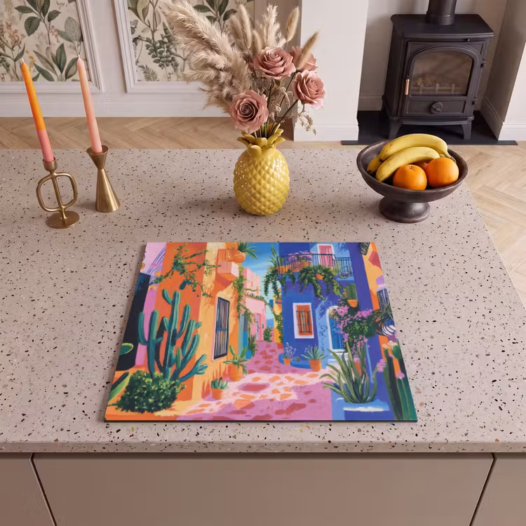 Inductie beschermer - Geel - Blauw - Oranje - Huis — 2