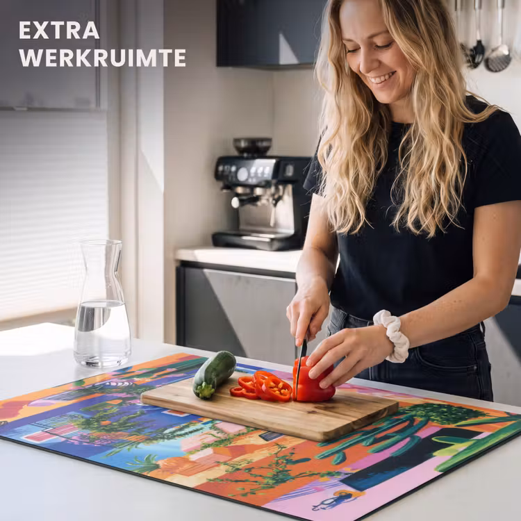 Inductie beschermer - Geel - Blauw - Oranje - Huis — 4