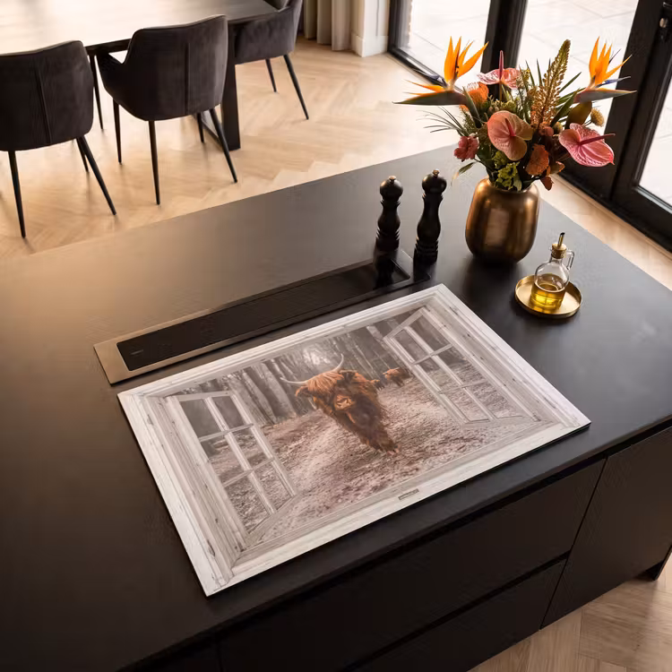 Inductie beschermer - Doorkijk - Schotse Hooglander - Raam — 5