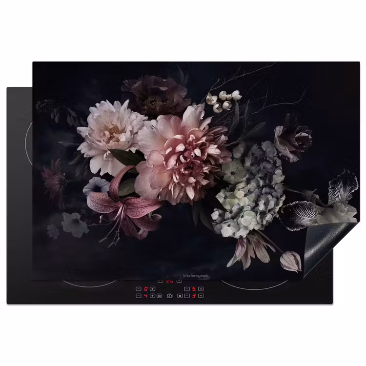 Inductie beschermer - Bloemen - Vintage - Roze — 1