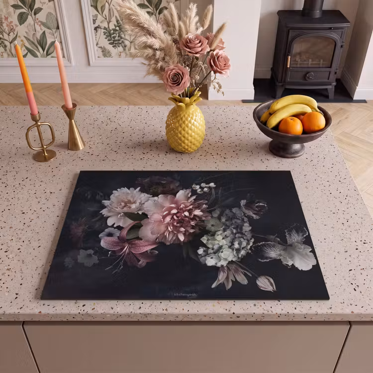 Inductie beschermer - Bloemen - Vintage - Roze — 2