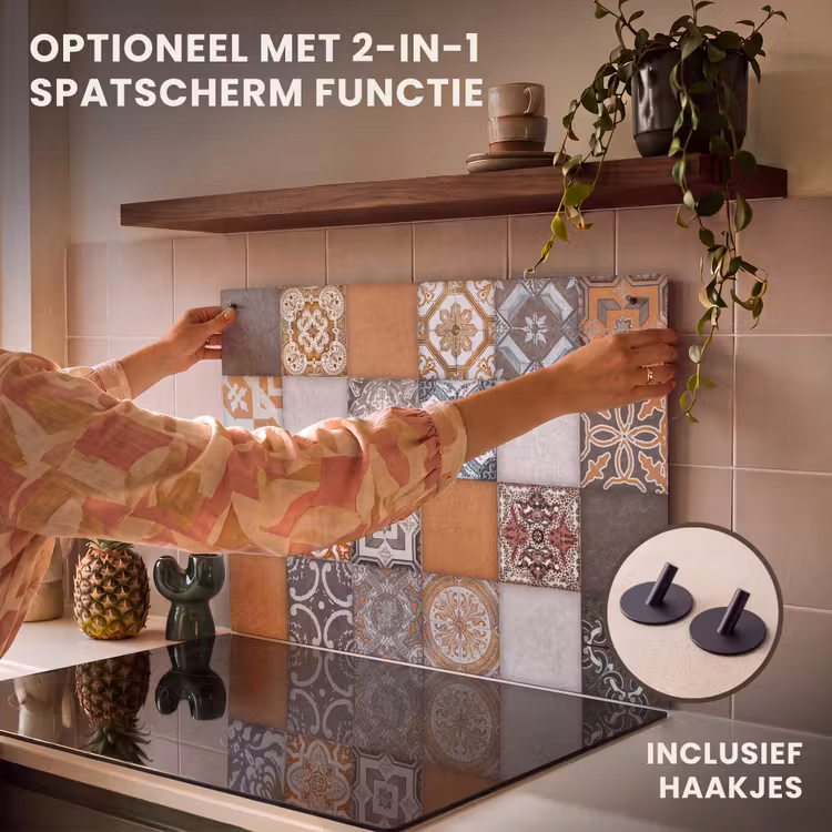 Inductie beschermer - Mozaïek - Patroon - Oranje - Blauw — 10