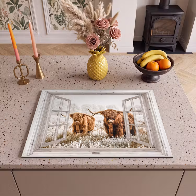 Inductie beschermer - Doorkijk - Schotse hooglander - Dieren — 2