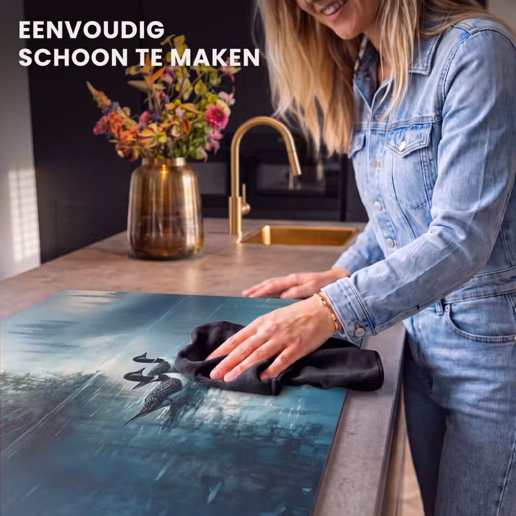 Inductie beschermer - Bos - Water - Eenden - Mistig — 6
