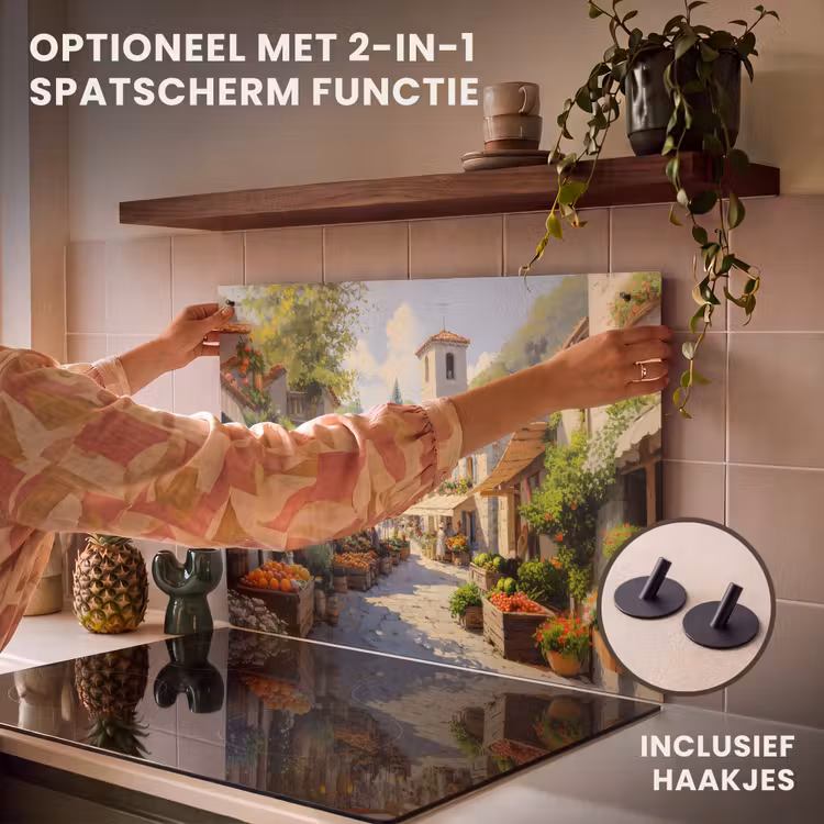 Inductie beschermer - Dorp - Zon - Kraampjes - Huizen — 10