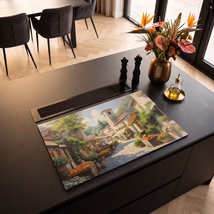 Inductie beschermer - Dorp - Zon - Kraampjes - Huizen — 5