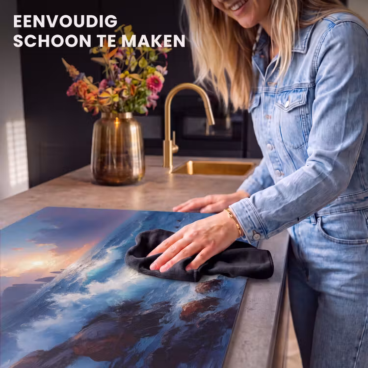 Inductie beschermer - Golven - Zee - Kleurrijk - Rotsen — 6
