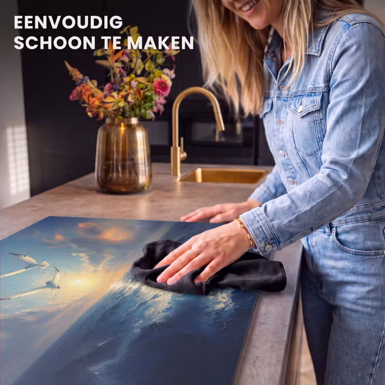Inductie beschermer - Meeuwen - Zee - Wolken -Blauw — 6