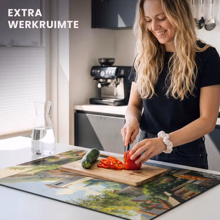Inductie beschermer - Dorp - Zon - Kraampjes - Huizen — 4