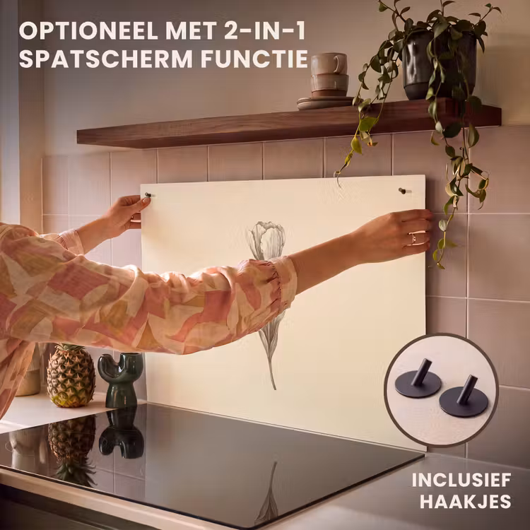 Inductie beschermer - Illustratie - Tulp - Zwart — 10