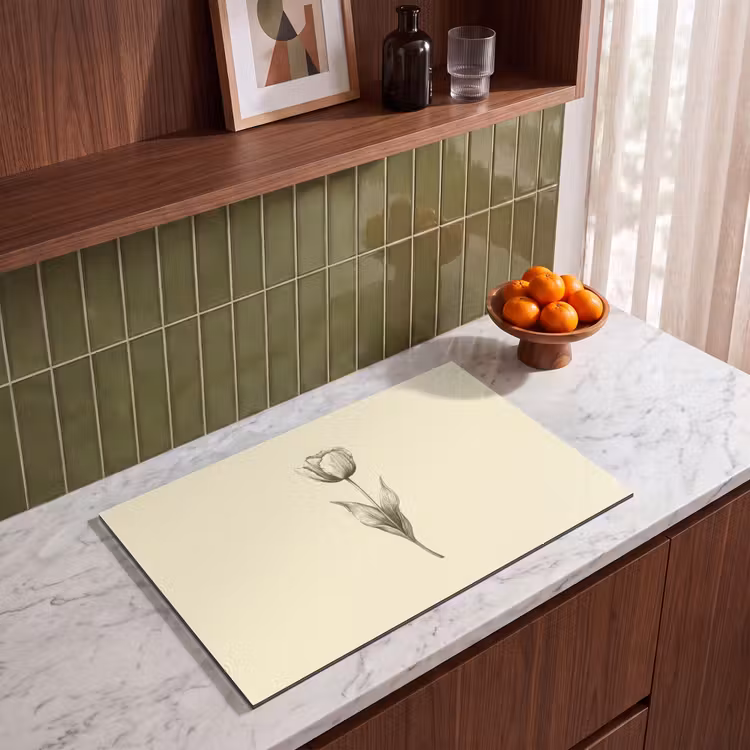 Inductie beschermer - Illustratie - Tulp - Zwart — 8