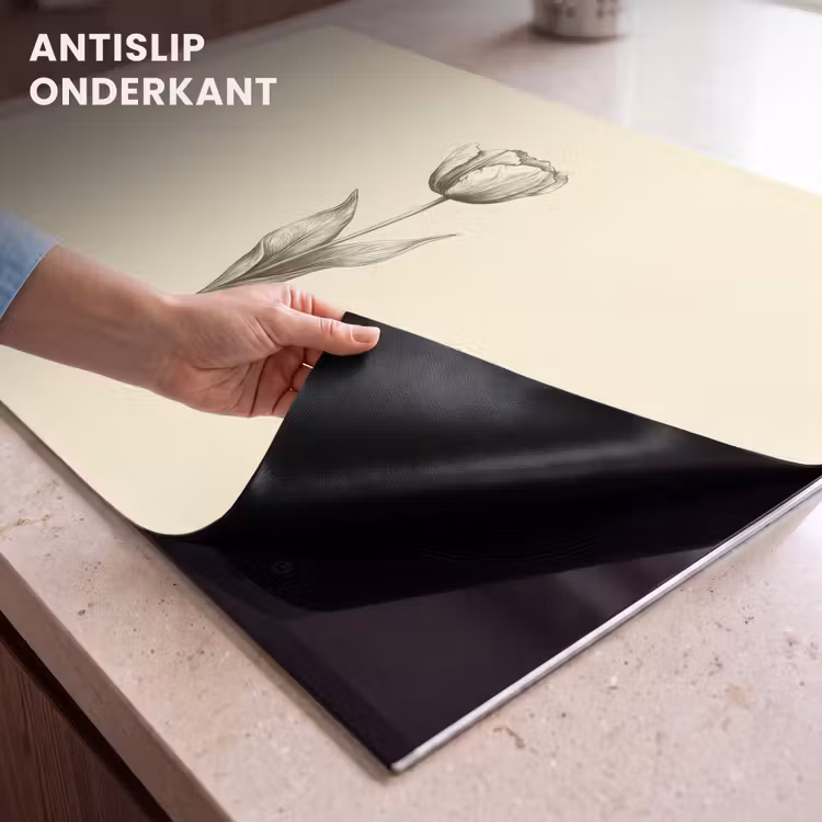 Inductie beschermer - Illustratie - Tulp - Zwart — 9