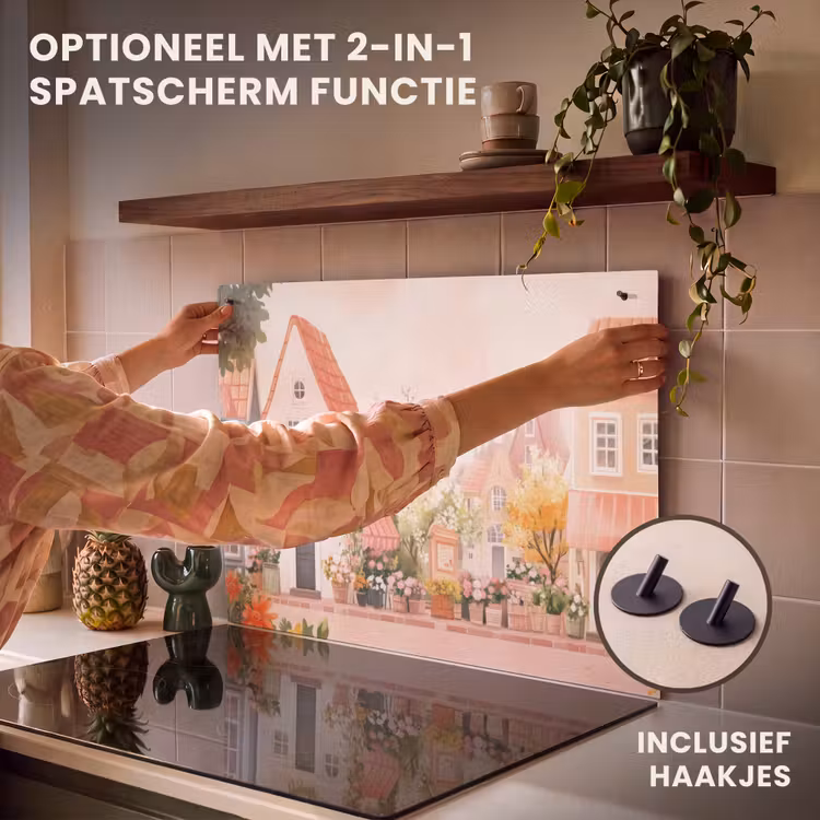 Inductie beschermer - Bloemen - Huizen - Dorp — 10